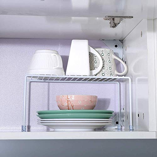 yaenoei Kitchen Shelves, Cabinet Organization Mini Storage Shelf, White,Set of 6