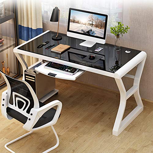 Home Office Desks Desktop computer desk, home, bedroom, study desk, gaming gaming table, tempered glass computer desk, economical, writing desk table, simple study desk, computer desk, simple writing