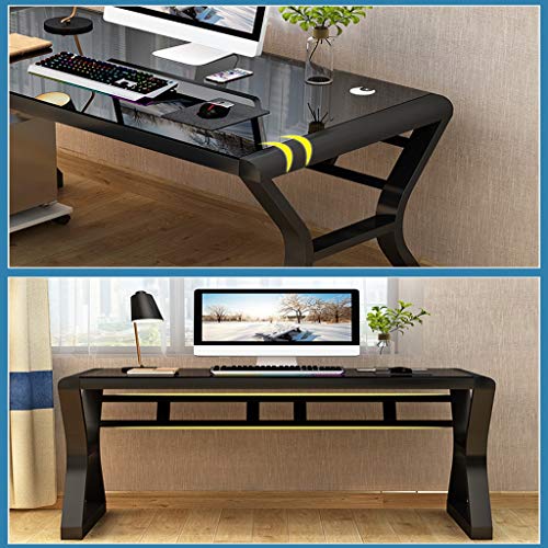 Home Office Desks Desktop computer desk, home, bedroom, study desk, gaming gaming table, tempered glass computer desk, economical, writing desk table, simple study desk, computer desk, simple writing