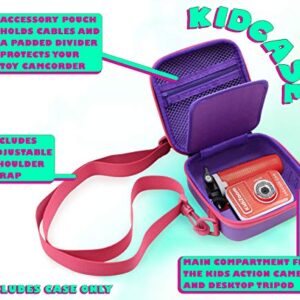 CASEMATIX Toy Camera Travel Case Compatible with VTech KidiZoom Creator Cam Video Camera and Accessories for Cams, Includes Purple Case Only