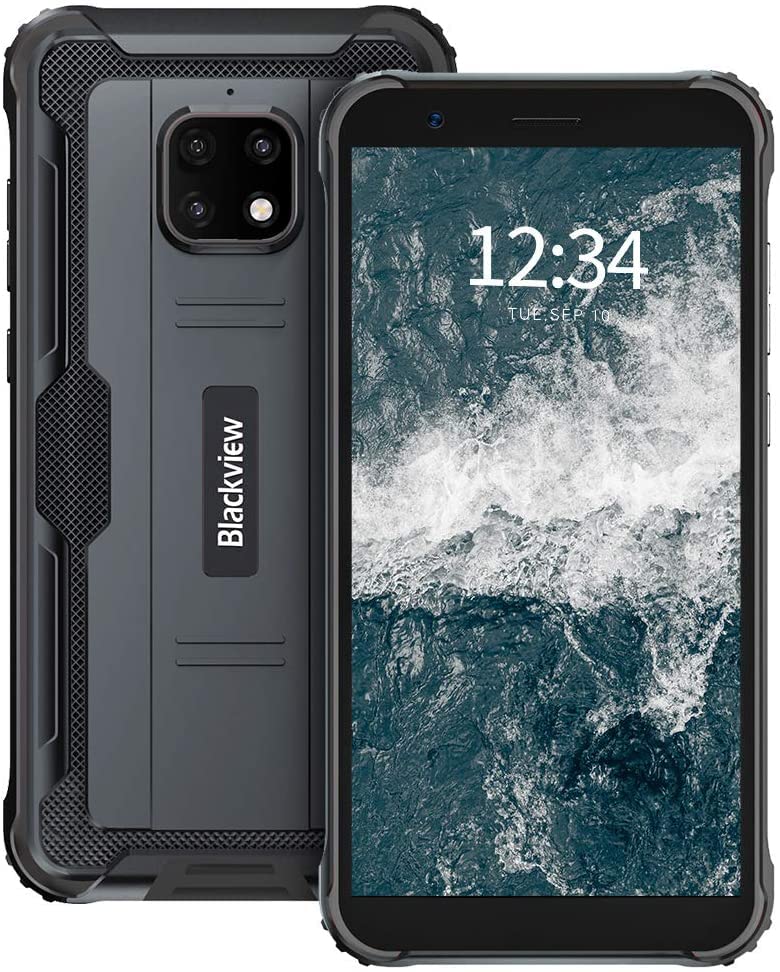 Blackview Rugged GSM Unlocked Cell Phones, BV4900 Rugged Smartphone, 4G Android 10 Android Phone, 5580mAh 5.7" HD+ Unlocked Smartphone, 3GB+32GB Waterproof Phone, NFC Face ID Rugged Unlocked Phones