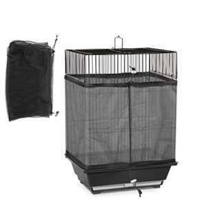 oenbopo bird cage mesh universal birdcage cover bird seed guard catcher adjustable drawstring bird cage skirt mesh net cover