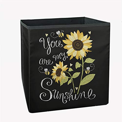 Dremagia Sunflower Collapsible Storage Bin/Box/Organizer/Cube/Basket, Toy Chest, You are My Sunshine