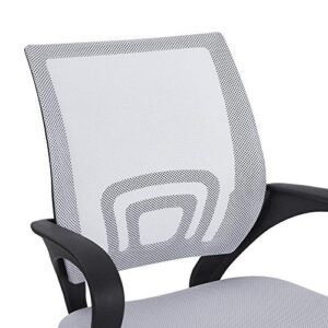 Naomi Home Height Adjustable Ergonomic Drafting Chair Mesh Mid-Back Swivel Office Chair with Armrest, Lumbar Support, Back Adjustment, Caster Wheels, Executive Rolling Computer Desk Chair - White