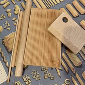 Pasta board set, 6 piece, macaroni, trofie, gnocchi, garganelli