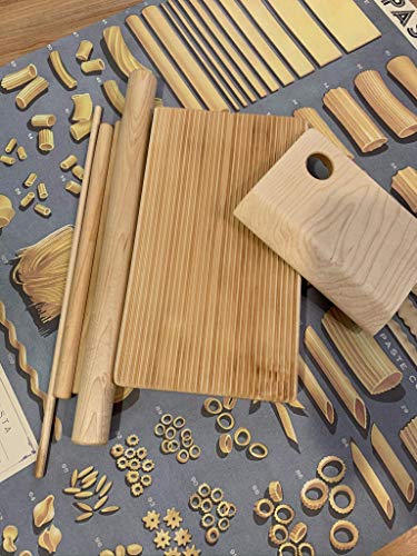 Pasta board set, 6 piece, macaroni, trofie, gnocchi, garganelli