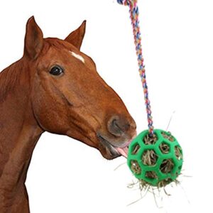 yuyuso horse treat ball hay feeder ball hanging feeding toy for horse stable stall rest