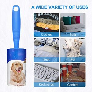 Lint Rollers for Pet Hair Extra Sticky Remover 900 Sheets Total Upgraded 5 Handles with 10 Refills Portable Travel Size for Couch Furniture Clothes Dog & Cat Hair Removal