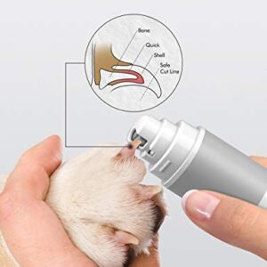 PETLIBRO Dog Nail Grinder - Rechargeable Low Noise Pet Nail Grinder for Dogs Professional 2 Speed Electric Pet Nail Trimmer Painless Paws Grooming Dog Nail Clippers for Small Medium Large Dogs & Cats