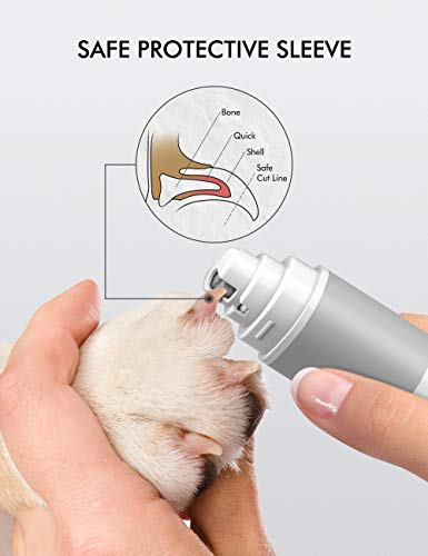 PETLIBRO Dog Nail Grinder - Rechargeable Low Noise Pet Nail Grinder for Dogs Professional 2 Speed Electric Pet Nail Trimmer Painless Paws Grooming Dog Nail Clippers for Small Medium Large Dogs & Cats