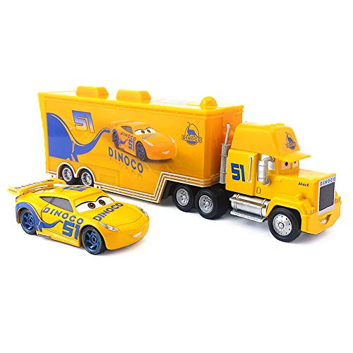 fashionmore Movie Cars McQueen Toys Cruz Ramirez Mack Hauler Truck & Racer Speed Racers Metal Toy Car 1:55 Loose Kid Toys