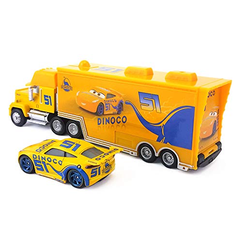 fashionmore Movie Cars McQueen Toys Cruz Ramirez Mack Hauler Truck & Racer Speed Racers Metal Toy Car 1:55 Loose Kid Toys