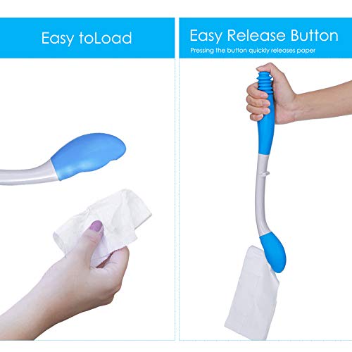 FAMKIT Toilet Aid for Wiping, Long Arm Comfort Wipe Self Assist Toilet Aid Tool for Limited Mobility