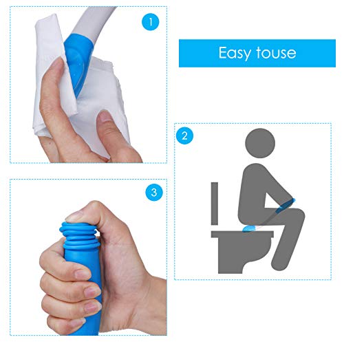 FAMKIT Toilet Aid for Wiping, Long Arm Comfort Wipe Self Assist Toilet Aid Tool for Limited Mobility