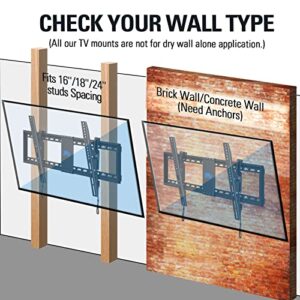 Mounting Dream TV Wall Mount for 42-86" TV, Tilting TV Mount with Level Adjustment Fits 16", 18", 24" Studs Easy for TV Centering, Wall Mount TV Bracket Max VESA 800x400mm, 120 LBS Loading, MD2263-XLK