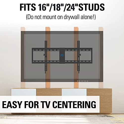 Mounting Dream TV Wall Mount for 42-86" TV, Tilting TV Mount with Level Adjustment Fits 16", 18", 24" Studs Easy for TV Centering, Wall Mount TV Bracket Max VESA 800x400mm, 120 LBS Loading, MD2263-XLK