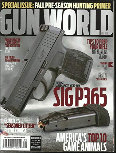 GUN WORLD MAGAZINE, AMERICA'S TOP 10 GAME ANIMALS SEPTEMBER, 2018 VOL. 59