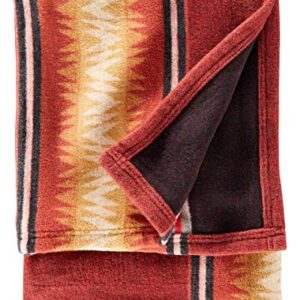 Pendleton Cotton/Acrylic Throw Gift Pack Thunder Basket Red One Size