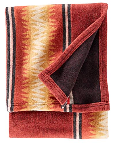 Pendleton Cotton/Acrylic Throw Gift Pack Thunder Basket Red One Size