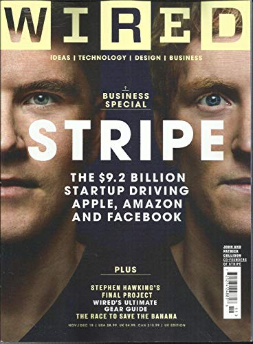 WIRED MAGAZIN, BUSINESS SPECIAL STRIPE NOVEMBER/DECEMBER, 2018 UK EDITION