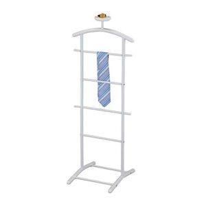 pilaster designs modern carlsen clothes organizer rack, suit valet stand, white metal