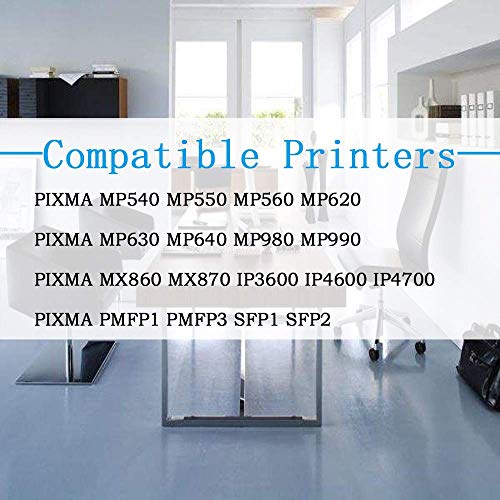 30-Pack ColorPrint Compatible PGI220 CLI221 Ink Cartridge Replacement for Canon PGI-220 CLI-221 for Pixma MX860 MX870 MP550 MP560 MP980 MP620 MP630 iP3600 iP4600 iP4700 Printer (6XLBK,6BK,6C,6M,6Y)