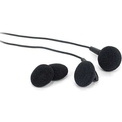 Mini Foam Covers Soft Round Foam Earbud Earpad Ear Bud Pad Replacement Sponge Covers for Disposable Headphones, Headsets, Black