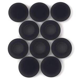 mini foam covers soft round foam earbud earpad ear bud pad replacement sponge covers for disposable headphones, headsets, black