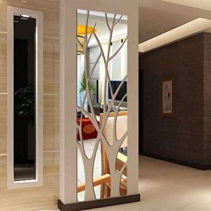 CrazyDeal Family Tree Wall Decor Abstract Wall Art 3D DIY Acrylic Decorative Mirror Wall Stickers for Living Room Bedroom Kitchen The Home Modern Decorations 60x16 inch