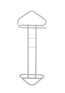 pilaster designs traditional fairview suit & tie valet stand clothing organizer rack, white metal