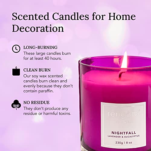Candle Gifts for Women - Lavender Scented Candle for Home - Purple, Long Burning Soy Candle (40+ hrs / 8 oz) - Lavender & Eucalyptus