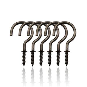 IDEALSV 1-1/2" Bronze Screw Cup Hook Ceiling Hooks 36 Pack Screw-in Light Hooks Mug Hooks