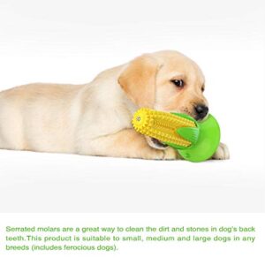 Carllg Puppy Teething Chew Toys, Dog Chew Toys - Corn Stick Tough Toys for Training and Cleaning Teeth, Squeaky Suction Cup Toothbrush Interactive Toy for Small Medium Dog