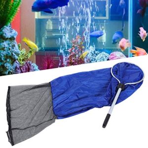 Aquarium Fish Net, Waterproof Soft Fish Transfer Net Long Koi Tansfer Mesh Basket with 20-inch Long Handle for Medium Large Fish Spawning, Breeding, Care & Transfer(Diameter 35CM)