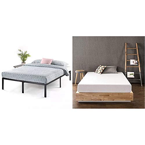 Best Price Mattress 14 Inch Metal Platform Beds w/Heavy Duty Steel Slat Mattress Foundation (No Box Spring Needed), & 10 Inch Memory Foam Mattress Full