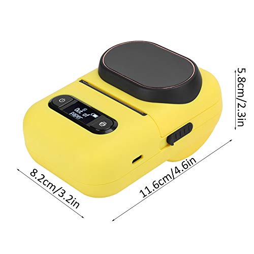 Worii Portable Label Printer, USB Bluetooth Handheld Continuous Printing Thermal Label Maker for Supermarket Jewelry Clothing Tag Eq11 Office Supply