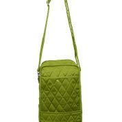 Yazzii Knitting Bag Tote & Yarn Storage Organizer - Yarn and Knitting Project Tote Bag - Stores Yarn, Knitting Needles, Crochet and Knitting Accessories - Green