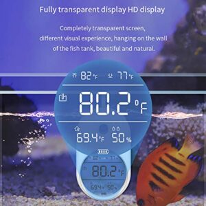 LCD Digital Aquarium Thermometer,Fish Tank Water Terrarium Temperature for Fish and Reptiles,Room Temperature,Indoor Humidity 3 in1(Fahrenheit)