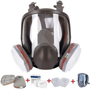 no/brand 15in1 full face respirator reusable,full face wide field of view,widely used in organic gas,paint spary, chemical,woodworking(for 6800 respirator)