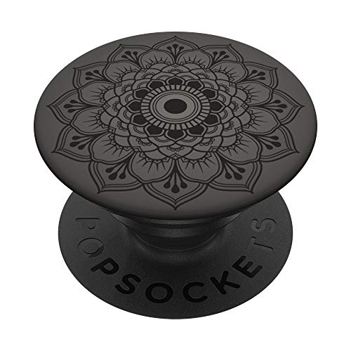 Graphite Color Phone-12 Pro & Pro Max Matte | Mandala PopSockets PopGrip: Swappable Grip for Phones & Tablets