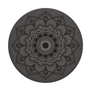 Graphite Color Phone-12 Pro & Pro Max Matte | Mandala PopSockets PopGrip: Swappable Grip for Phones & Tablets