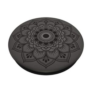 Graphite Color Phone-12 Pro & Pro Max Matte | Mandala PopSockets PopGrip: Swappable Grip for Phones & Tablets