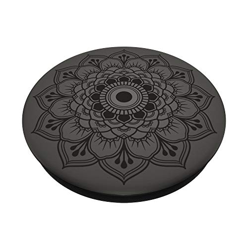 Graphite Color Phone-12 Pro & Pro Max Matte | Mandala PopSockets PopGrip: Swappable Grip for Phones & Tablets