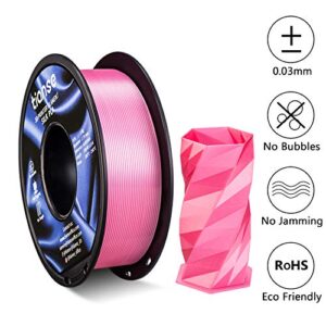 TIANSE Silk PLA 3D Printer Filament, Shiny Metallic Pink 3D Printing Filament 1.75mm,1kg 2.2lbs Spool, Dimensional Accuracy +/- 0.03mm (Pink)