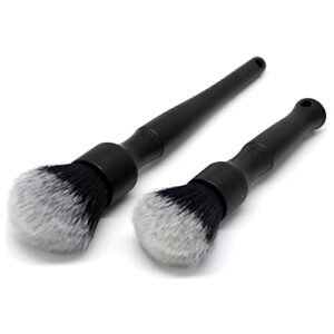ultra-soft detailing brush set, comfortable grip and scratch-free cleaning for exterior, interior panels, emblems, badges, gauge cluster, infotainment screen