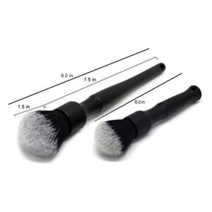 Ultra-Soft Detailing Brush Set, Comfortable Grip and Scratch-Free Cleaning for Exterior, Interior Panels, Emblems, Badges, Gauge Cluster, Infotainment Screen