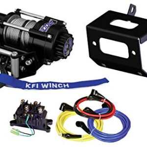 KFI A2500-R2 2500lb Winch & 102175 Winch Mount kit Compatible/Replacement for 2014-2021 Rancher TRX420 FM