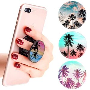 4 pack foldable expanding cell phone finger stand holder compatible with all smartphones and tablets palm tree