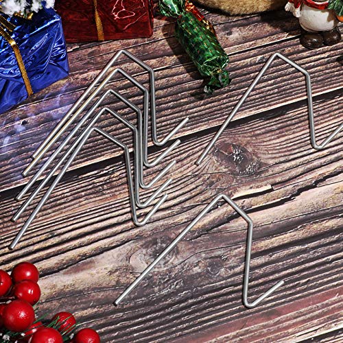 Ripeng 40 Pieces Christmas Light Hanger Christmas Ornament Hook Metal Hanging Hooks for Gutters with Mesh Leaf Guard, Christmas Outside Decoration Supplies