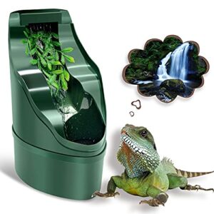 reptile chameleon drinking fountain water dripper, suitable for snake, gecko, lizard, chameleon, bearded dragon water dispenser water dish bowl, reptiles habitat waterfall & tank accessories kit